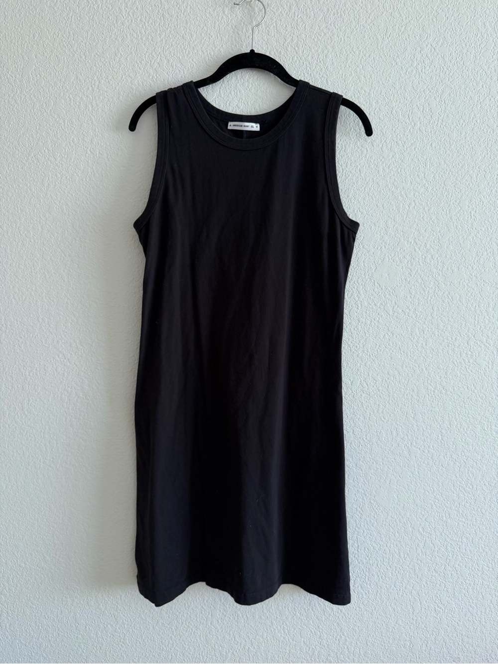American Giant Mini Tank Dress 100% Cotton Staple Neutral Black Medium